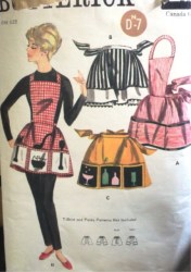 3758 50-60s COBBLER/ COCKTAIL/ BASIC POCKETS APRON PATTERN
